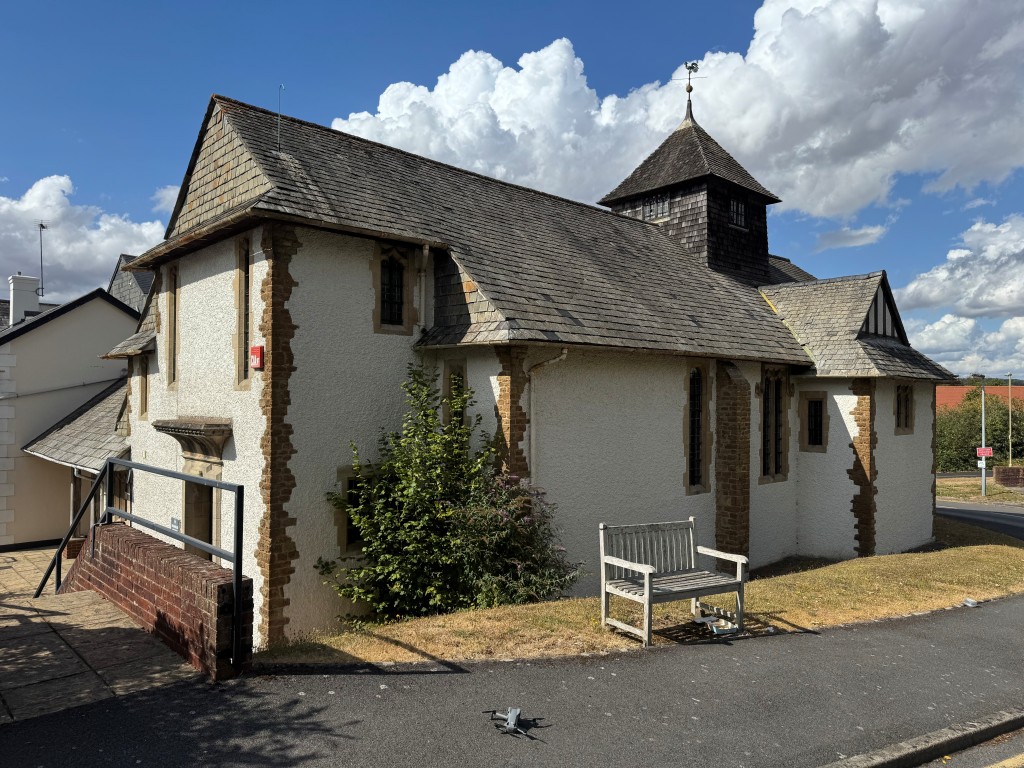 Lot: 6 - FREEHOLD TOWN CENTRE FORMER CHAPEL ARRANGED AS DANCE STUDIO AND EVENTS VENUE WITH A CAR PARK - Street Level View From the Pavement